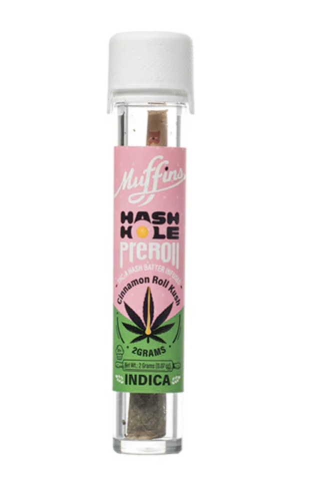 Muffins Hash Hole THCA 2g Pre Rolls | Cinnamon Roll Kush (indica)